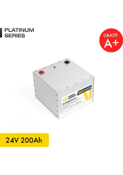 24V 200Ah LiFePO4 Platinum Series Bluetooth'lu Lityum Demir Fosfat Akü