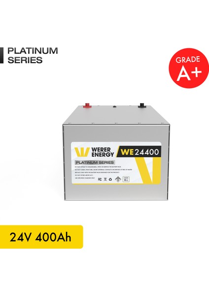 24V 400Ah LiFePO4 Platinum Series Bluetooth'lu Lityum Demir Fosfat Akü