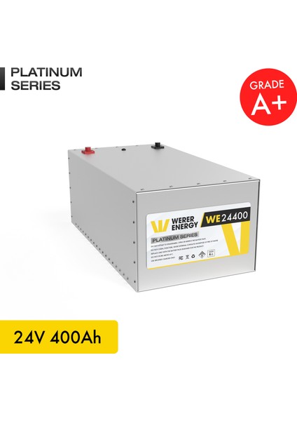 24V 400Ah LiFePO4 Platinum Series Bluetooth'lu Lityum Demir Fosfat Akü