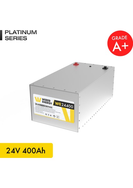 24V 400Ah LiFePO4 Platinum Series Bluetooth'lu Lityum Demir Fosfat Akü