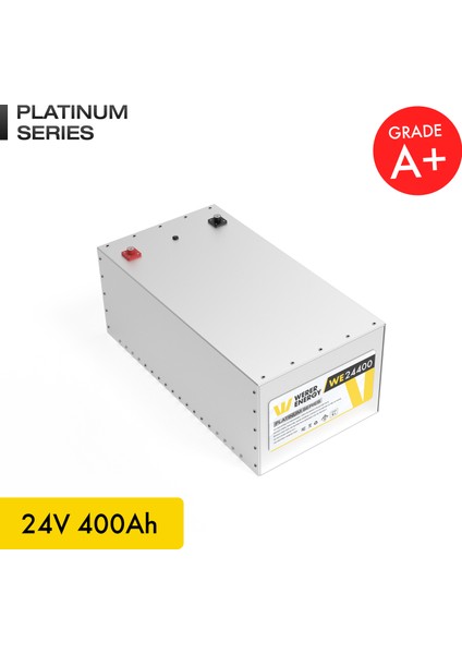 24V 400Ah LiFePO4 Platinum Series Bluetooth'lu Lityum Demir Fosfat Akü