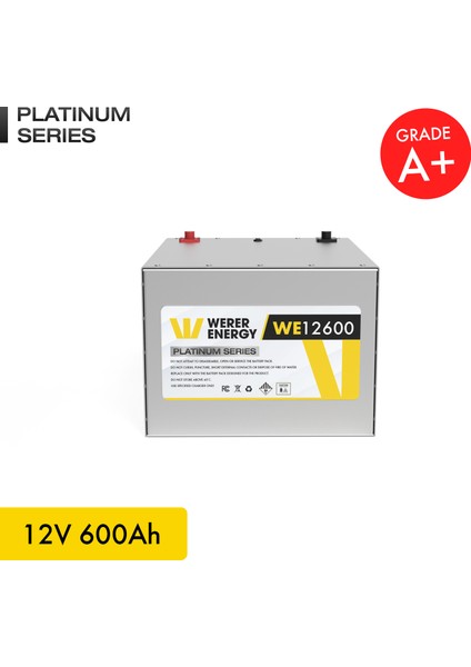 12V 600Ah LiFePO4 Platinum Series Bluetooth'lu Lityum Demir Fosfat Akü