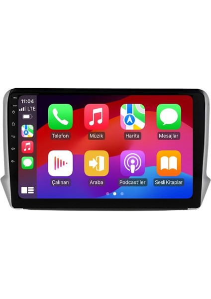 Peugeot 208 (2013-2021) Android 14 Multimedya Carplay 10 Inch 4 GB Ram / 64 GB Hafıza CRV-4420XR