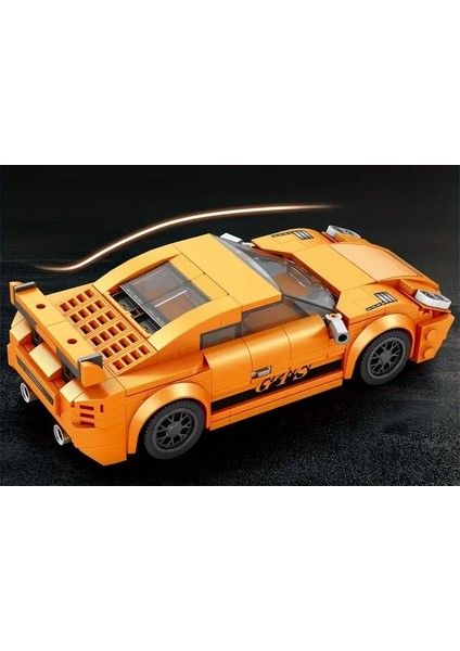 Technic Spor Araba Sarı Ferrari 3D LEGO Buıldıng Blocks 318 Parça 14+ Yaş Puzzle Araba Hediye