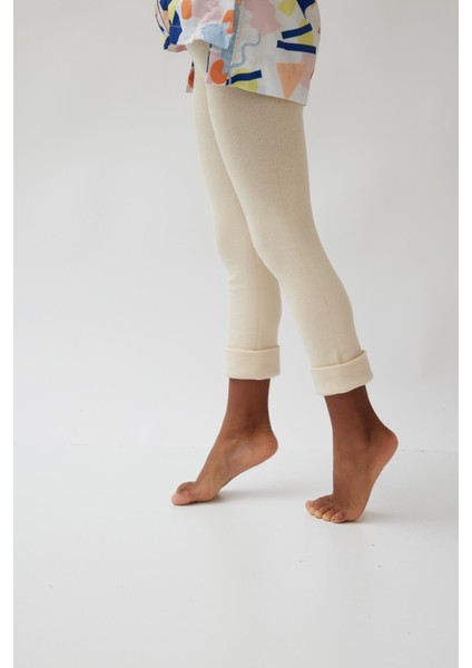 Pamuklu Çocuk Tayt Pantolon BEJ modelleri