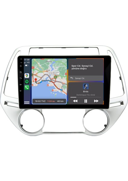 Hyundai I20 (2012-2014) Android 14 Multimedya Carplay 10 Inch 4 GB Ram / 64 GB Hafıza CRV-4276XR