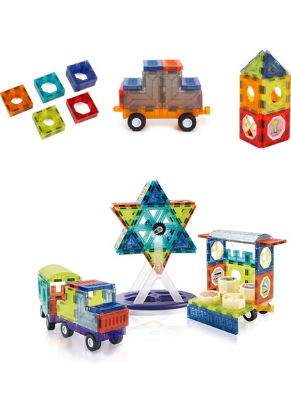 Learning Fun Magic Magnetic Blocks 100 Parça Manyetik Oyuncak Bloklar Seti