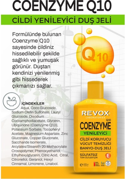 Coenzyme Q10 Sülfatsız Banyo ve Duş Jeli 400 ml
