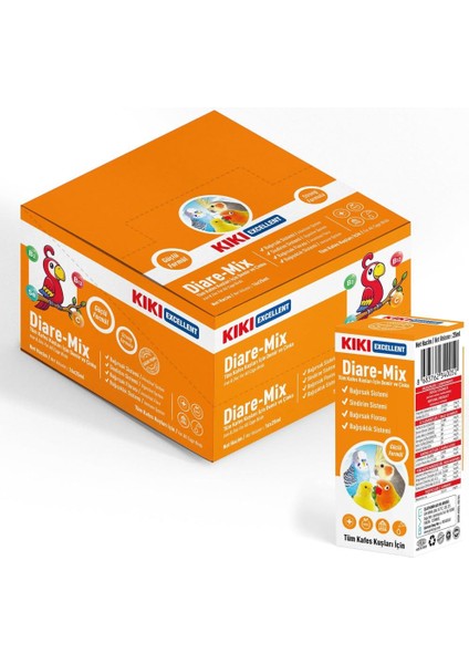 Kıkı Excellent Kuş Diare-Mix 25 Ml. 16 Adet (Kutu)