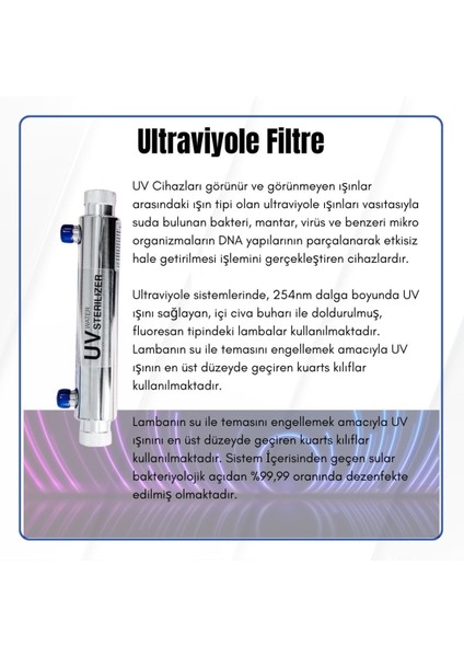 Atık Su Üretmeyen Su Arıtma Cihazı Ultraviyole Filtreli fırsatları