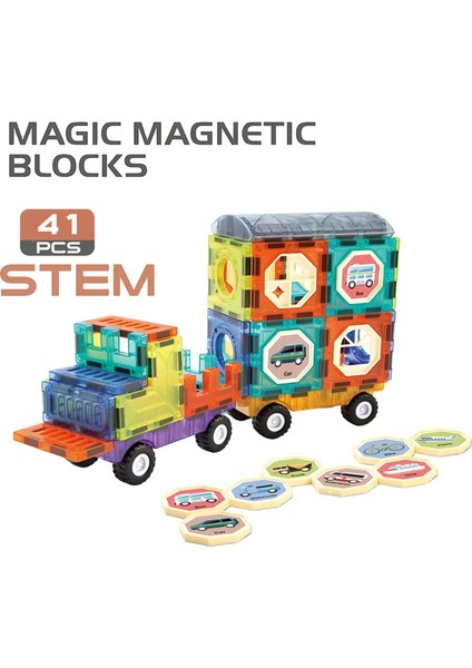 Learning Fun Magic Magnetic Blocks 41 Parça Manyetik Oyuncak Bloklar Seti