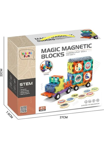 Learning Fun Magic Magnetic Blocks 41 Parça Manyetik Oyuncak Bloklar Seti