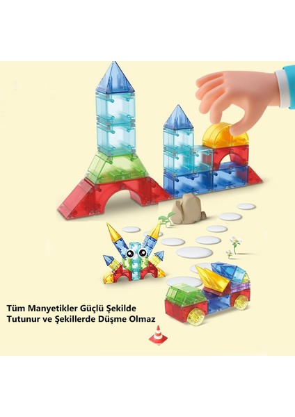 Learning Fun Manyetik Stem Oyuncak Bloklar Seti 32 Parça Dıy Manyetik Küpler