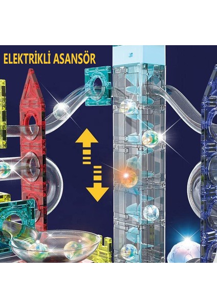 Learning Fun Manyetik Stem Oyuncak Bloklar Seti 82 Parça Elektrikli Işıklı Magic Magnetic Blocks