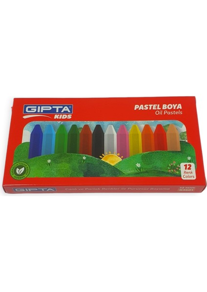 Kids 12 Renk Pastel Boya