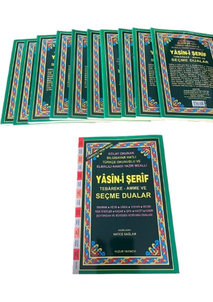 Orta Boy Yasin-I Şerif Seçme Dualı Fihristli (KOD:029) (10 Adet) modelleri