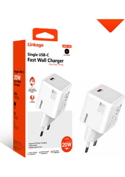 20W Usb-C Girişli Hızlı Duvar Şarj Lkc-43