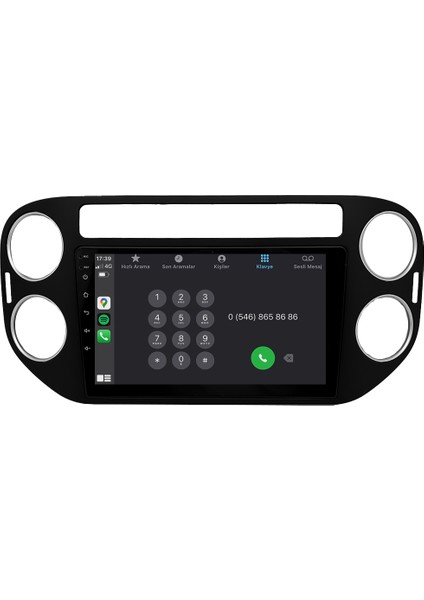 Volkswagen Tiguan (2008-2016) Android 14 Multimedya Carplay 10 Inch 4 GB Ram / 64 GB Hafıza CRV-4581XR