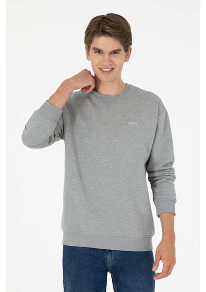 Erkek Gri Melanj Sweatshirt 50295148-VR086