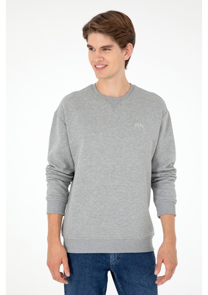 U.S. Polo Assn. Erkek Gri Melanj Sweatshirt 50295148-VR086