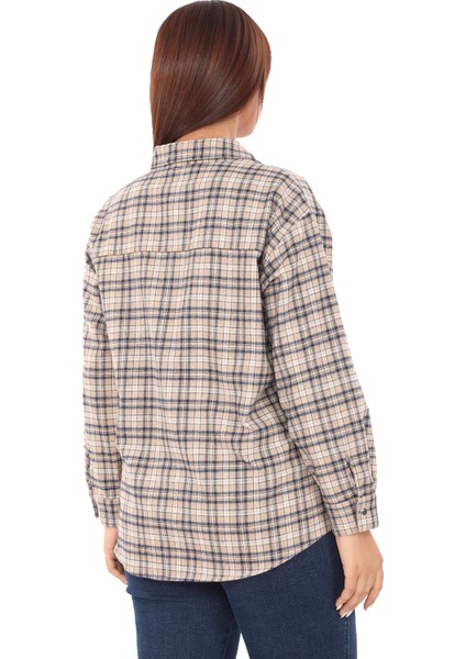 Taşlı Ekose Cepli Büyük Beden Gömlek modelleri