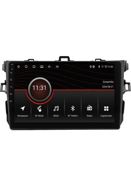 Toyota Corolla (2008-2012) Android 14 Multimedya Carplay 10 Inch 4 GB Ram / 64 GB Hafıza CRV-4543XR