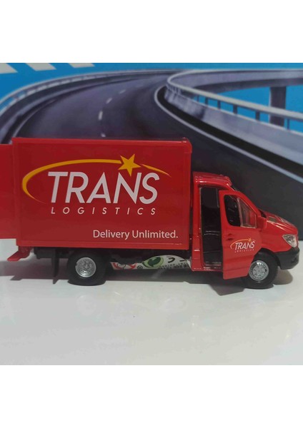 1:32 Kırmızı Mercedes-Benz Sprinter Cargo Box Kamyon Çek/bırak Metal fiyatları
