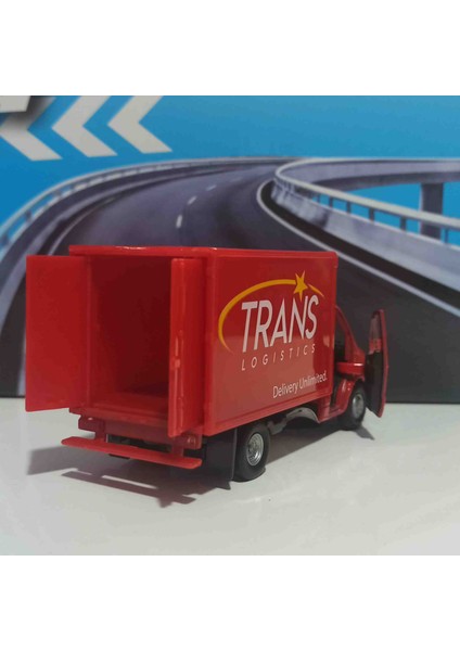 1:32 Kırmızı Mercedes-Benz Sprinter Cargo Box Kamyon Çek/bırak Metal modelleri
