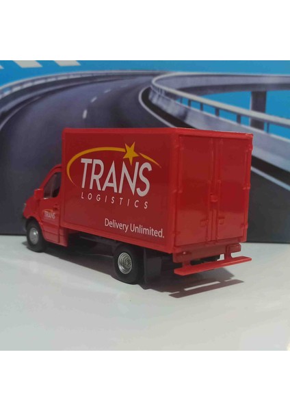 1:32 Kırmızı Mercedes-Benz Sprinter Cargo Box Kamyon Çek/bırak Metal indirimleri