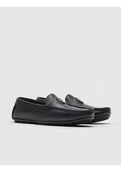 Deri Siyah Erkek Loafer