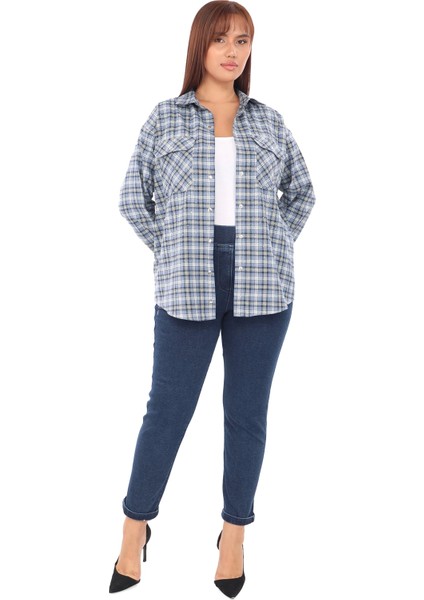 Taşlı Ekose Cepli Büyük Beden Gömlek fiyatları