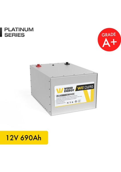 12V 690Ah LiFePO4 Platinum Series Bluetooth'lu Lityum Demir Fosfat Akü