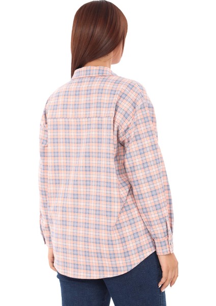 Taşlı Ekose Cepli Büyük Beden Gömlek modelleri