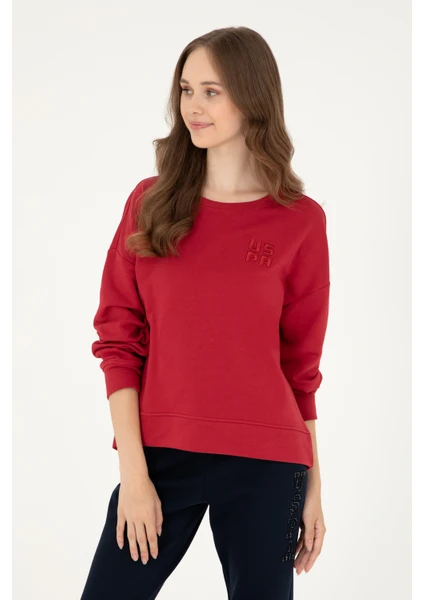 U.S. Polo Assn. Kadın Kırmızı Sweatshirt 50296919-VR030