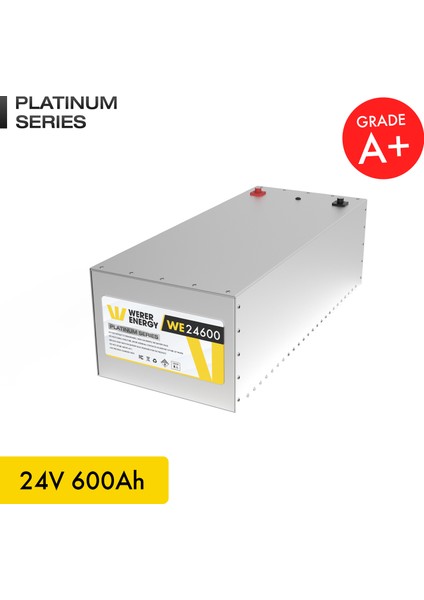 24V 600Ah LiFePO4 Platinum Series Bluetooth'lu Lityum Demir Fosfat Akü