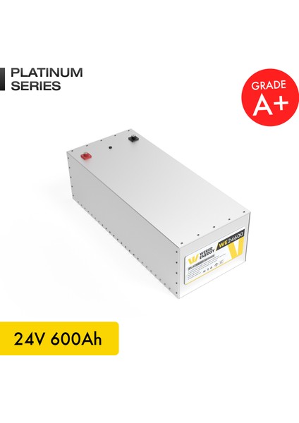 24V 600Ah LiFePO4 Platinum Series Bluetooth'lu Lityum Demir Fosfat Akü