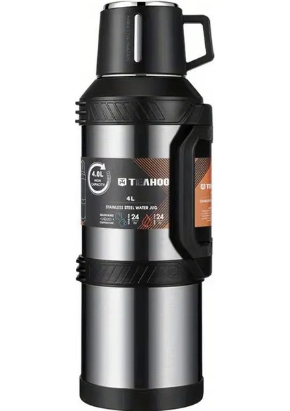 Paslanmaz Çelik Büyük Kapasiteli Yalıtım Tencere Taşınabilir Sızdırmaz Sürahi Su Şişesi Açık Hava Yürüyüşü Dağcılık Deniz Kenarı Seyahati Için Uygun (Yurt Dışından)