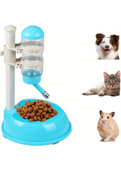 Ayarlanabilir ve Çıkarılabilir Pet Su Sebili ve Mama Besleyici Köpekler ve Küçük Hayvanlar Için Mükemmel (Yurt Dışından)