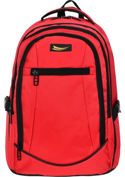 Çok Amaçlı Laptop Dizüstü Bilgisayar Bölmeli Sırt Çanta Kırmızı