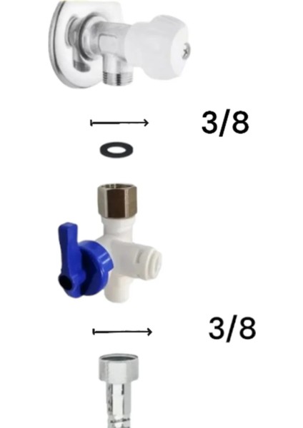 Su Arıtma Cihazı Için 3/8 Kombo Hat Alma Plastik