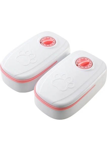 Pet Otomatik Zamanlama Besleyici 350 ml Büyük Kapasiteli Kuru ve Islak Gıda Kabı Elektrikli Köpek Köpekler Için Çift Bulaşık Kase (Yurt Dışından)