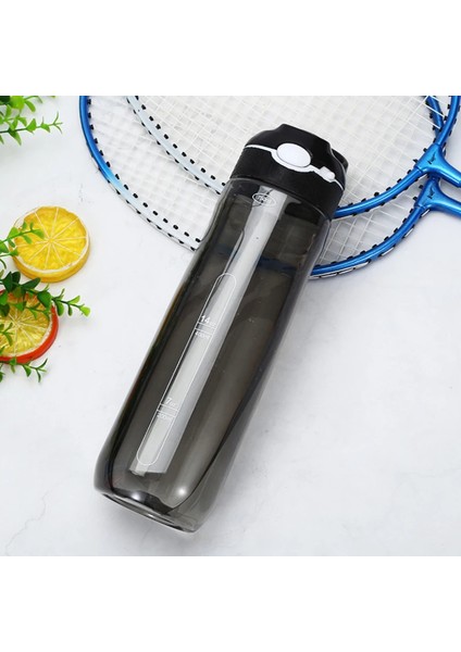 Tcherchı Kamp Yürüyüş Açık Plastik Şeffaf Bpa Içermeyen 750 ml Spor Su Şişesi Pipetli (Yurt Dışından)