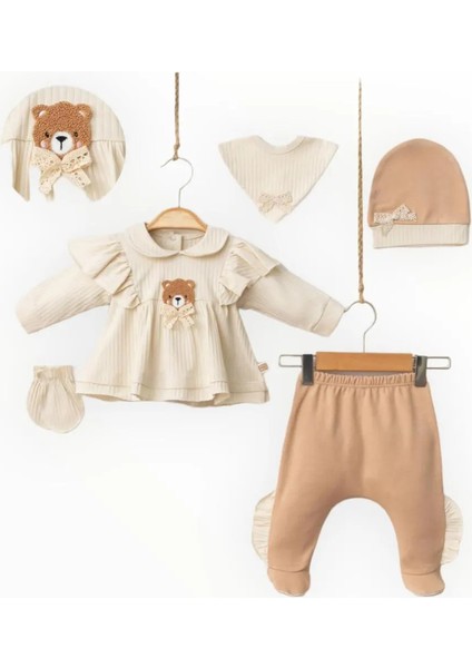 Kız 0-3 Ay Cute Bear 5'li Set