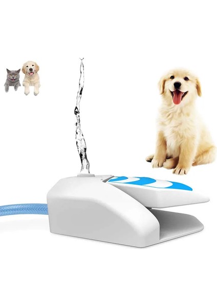 Köpek Açık Su Çeşmesi Pet Su Besleyici Köpek Adım Sprey Ayak Pedalı Otomatik Içme Sebili Büyük Kapasiteli Tiryakisi (Yurt Dışından)