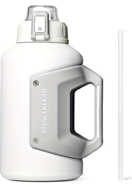 Tcherchı 1183ML / 40OZ Kulplu Yalıtımlı Su Şişesi, Büyük Kapasiteli Çift Katmanlı Pipetli Vakumlu Su Bardağı, (Yurt Dışından)