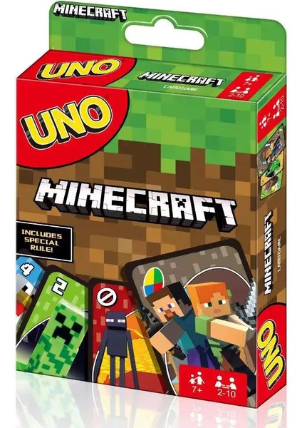 Uno Minecraft Çocuk ve Aile Kart Masa Oyunu (Yurt Dışından)