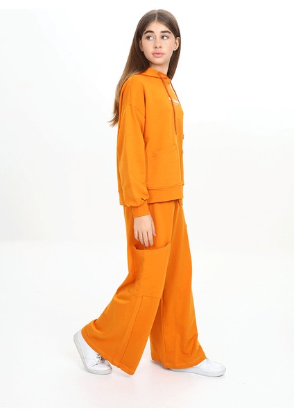 Kız Çocuk Iki Ip Kumaş Baskılı Kapüşonlu Eşofman Takımı fiyatları