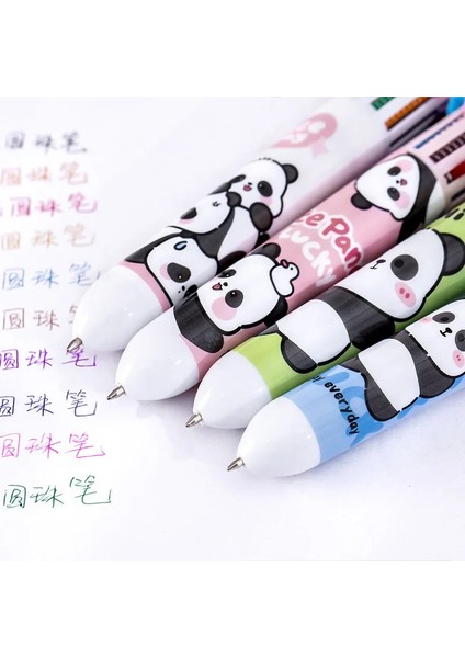 10 Adet Sevimli Panda 10 Renk Tükenmez Kalem (Yurt Dışından)