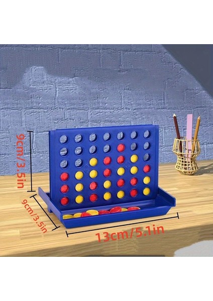 Aile Eğlencesi Için Dayanıklı Kılıflı 3D Connect Four Oyunu (Yurt Dışından)