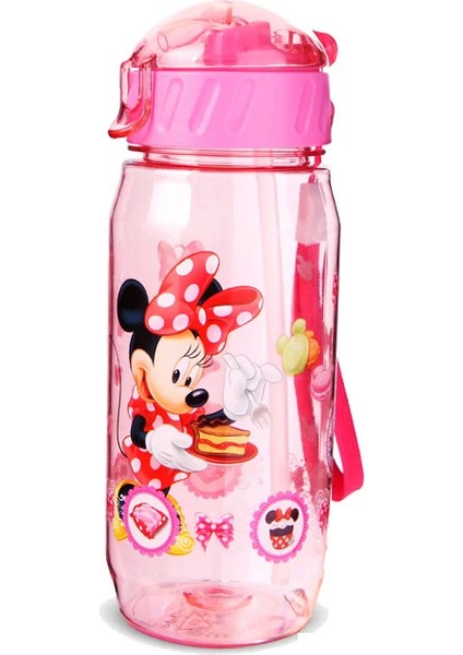Karikatür Pipetli Su Şişesi 450 ml (Yurt Dışından)